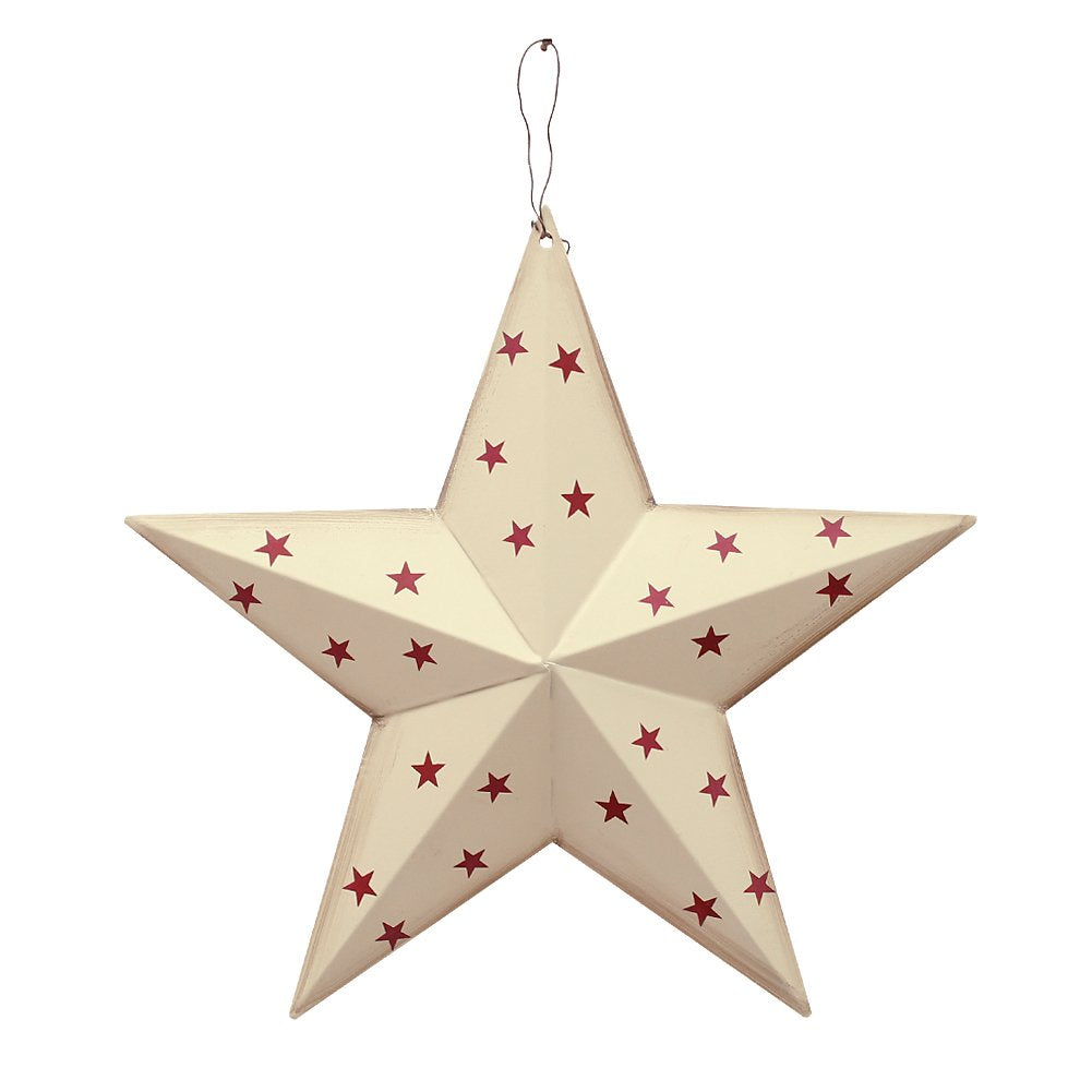 American Barn Star, Metal Patriotic Old Glory Americana Flag Barn Star Wall Decor for July of 4th Independence Day (L-Stars)