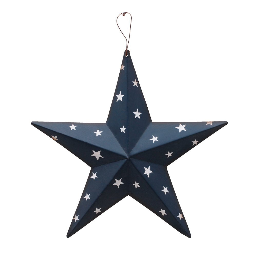 American Barn Star, Metal Patriotic Old Glory Americana Flag Barn Star Wall Decor for July of 4th Independence Day (L-Stars)