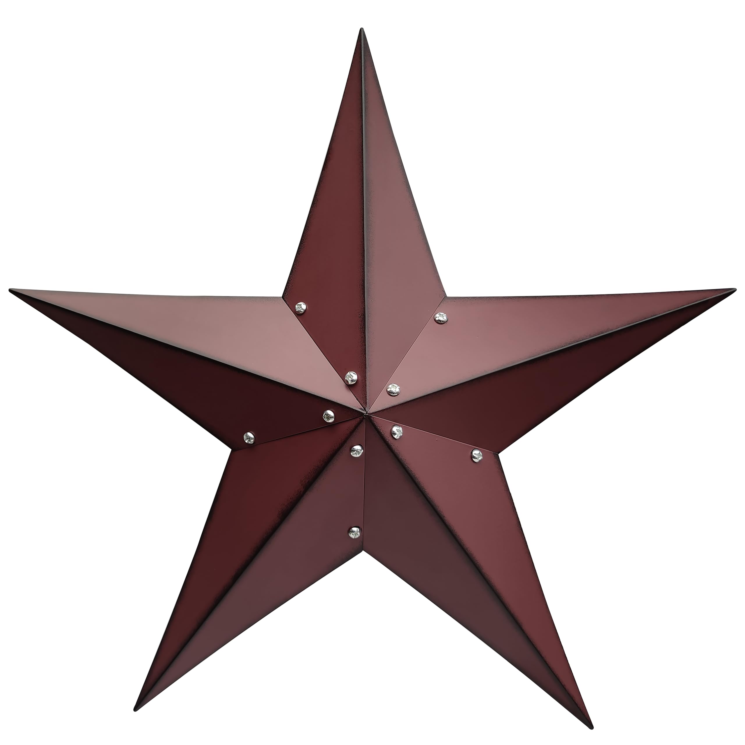 Qobumy 24" Rustic Metal Large Barn Star Wall Decor- Handmade Black Barn Stars Indoor or Outdoor Decoration,Star for Outside Texas Stars Art Vintage Western Country Home Farmhouse Wall art Décor.