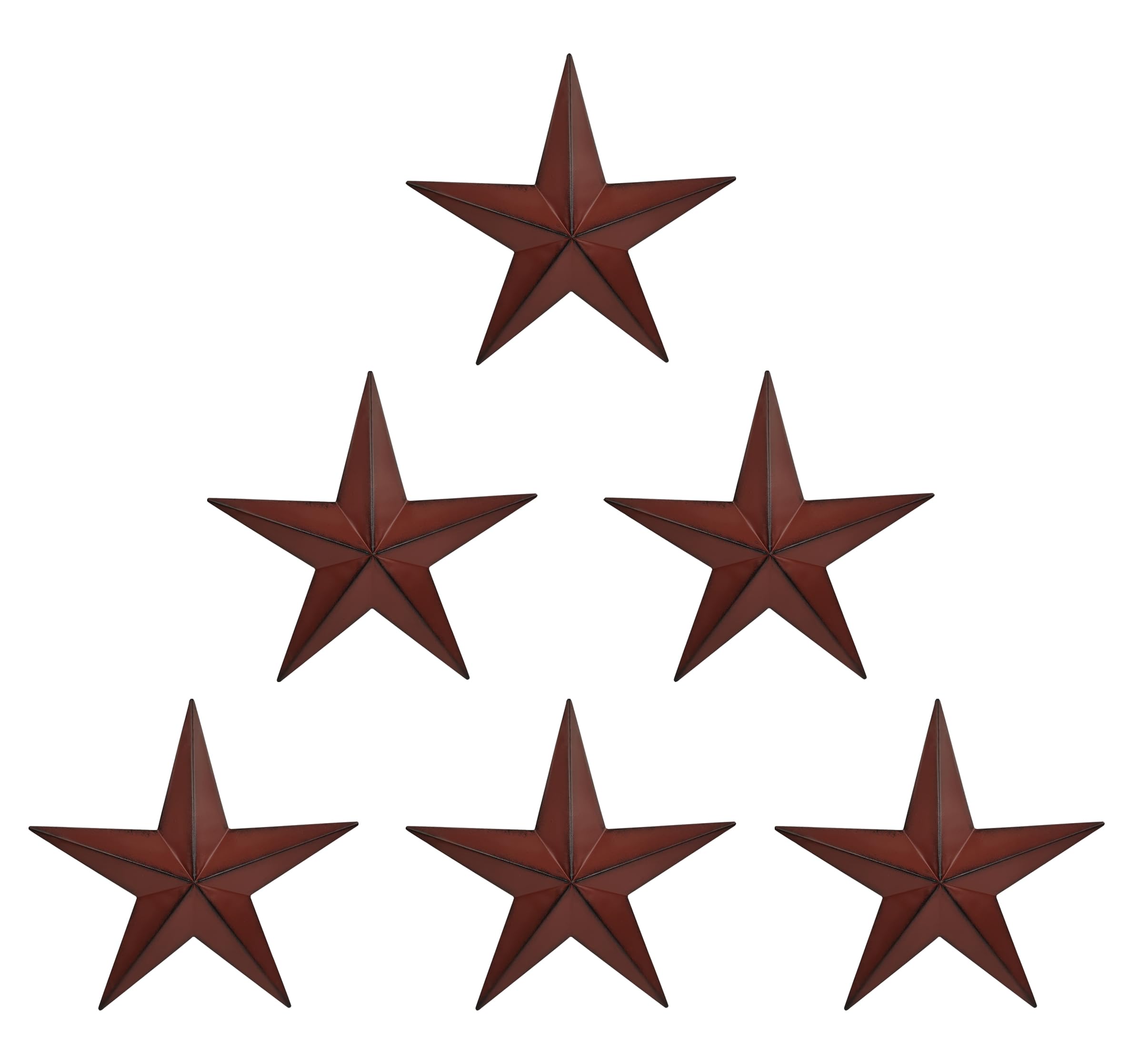 JoyEvy 36" Large Barn Star-Red Black Barn Stars Outdoor Decoration-Metal Star for Outside Texas Stars Art Rustic Vintage Western Country Home Farmhouse Primitive House Decor- Primitive Wall Décor