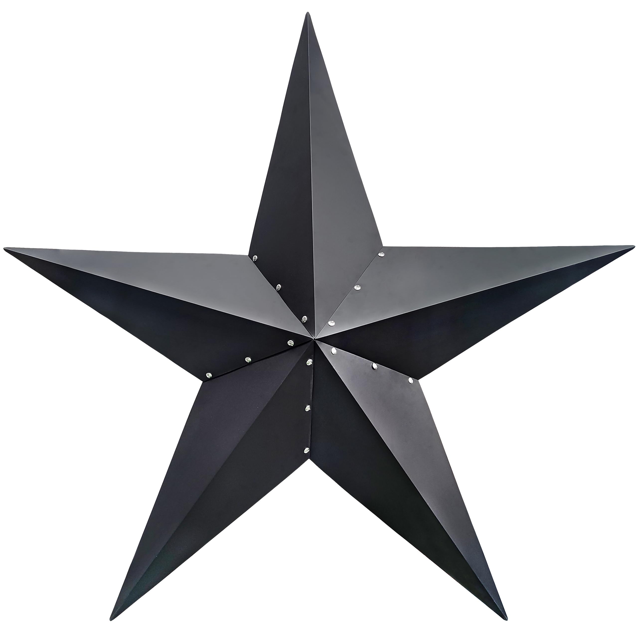 Qobumy 24" Rustic Metal Large Barn Star Wall Decor- Handmade Black Barn Stars Indoor or Outdoor Decoration,Star for Outside Texas Stars Art Vintage Western Country Home Farmhouse Wall art Décor.