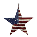 Patriotic Metal Barn Star Hanging Wall Decor 3D Dimensional Star Barn Outdoor Indoor for 4th of July Election Veterans Day Decoration