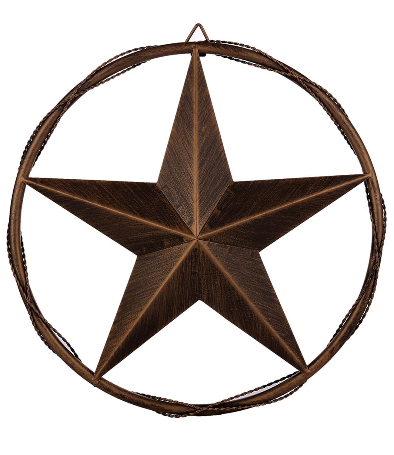 Ontrip 24" Metal Barn Star Wall Decor, Rustic Western Lone Star Metal Wall Art, Powder-Coated Iron, Indoor/Outdoor Porch Patio Fence Fireplace Farmhouse Decor, Housewarming Gift