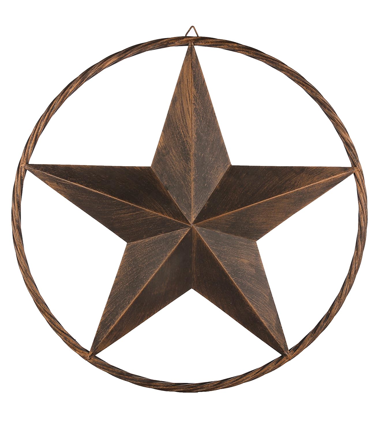 Ontrip 24" Metal Barn Star Wall Decor, Rustic Western Lone Star Metal Wall Art, Powder-Coated Iron, Indoor/Outdoor Porch Patio Fence Fireplace Farmhouse Decor, Housewarming Gift