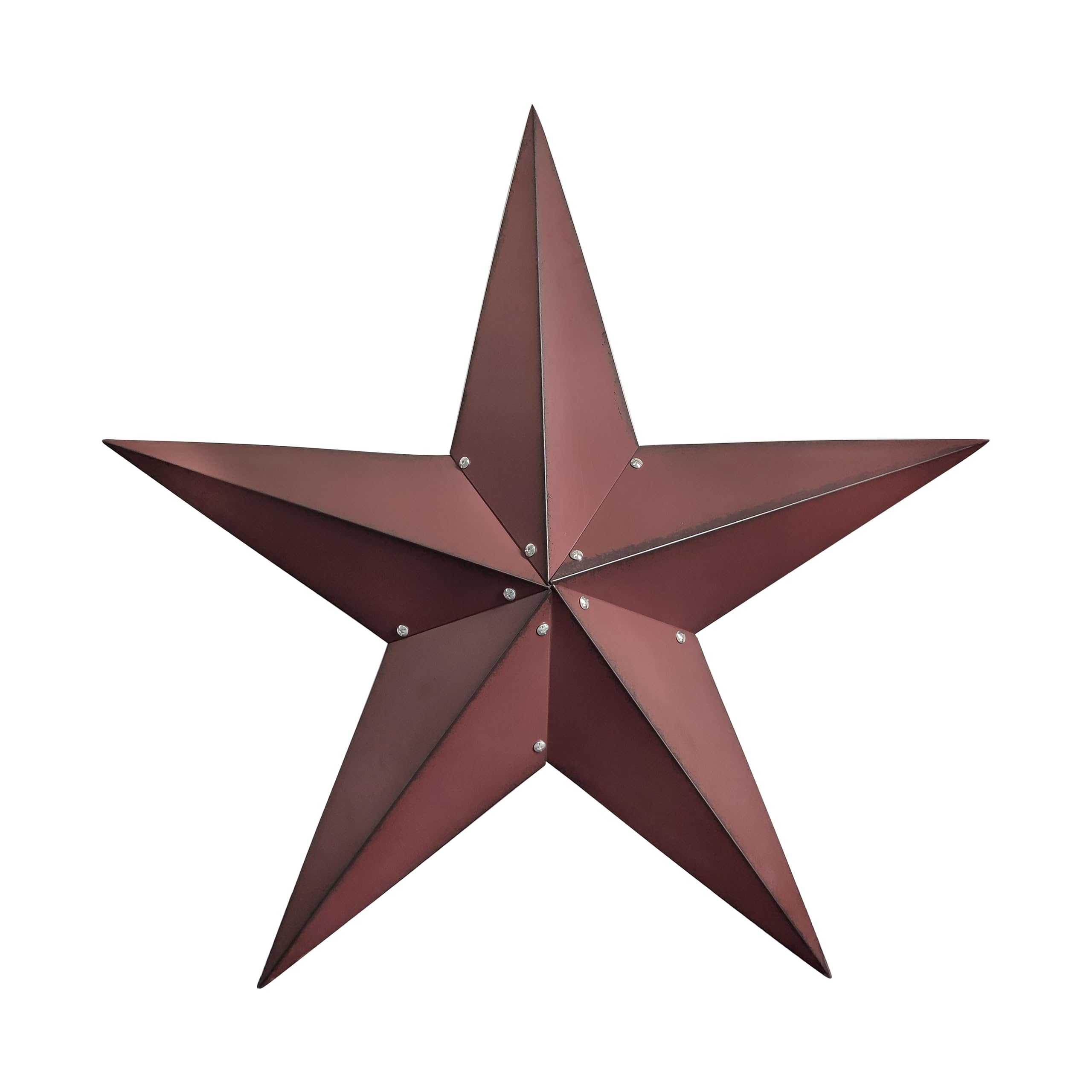Qobumy 24" Rustic Metal Large Barn Star Wall Decor- Handmade Black Barn Stars Indoor or Outdoor Decoration,Star for Outside Texas Stars Art Vintage Western Country Home Farmhouse Wall art Décor.
