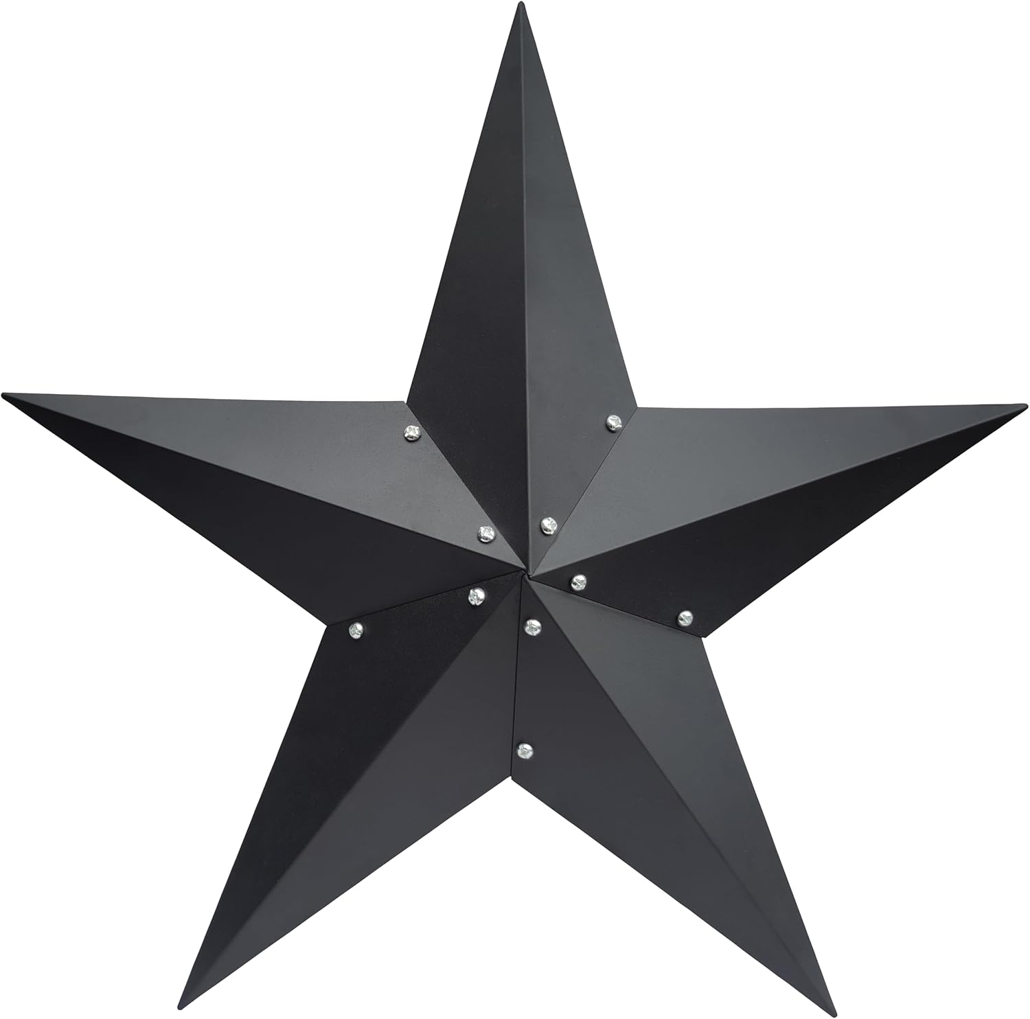 Qobumy 24" Rustic Metal Large Barn Star Wall Decor- Handmade Black Barn Stars Indoor or Outdoor Decoration,Star for Outside Texas Stars Art Vintage Western Country Home Farmhouse Wall art Décor.
