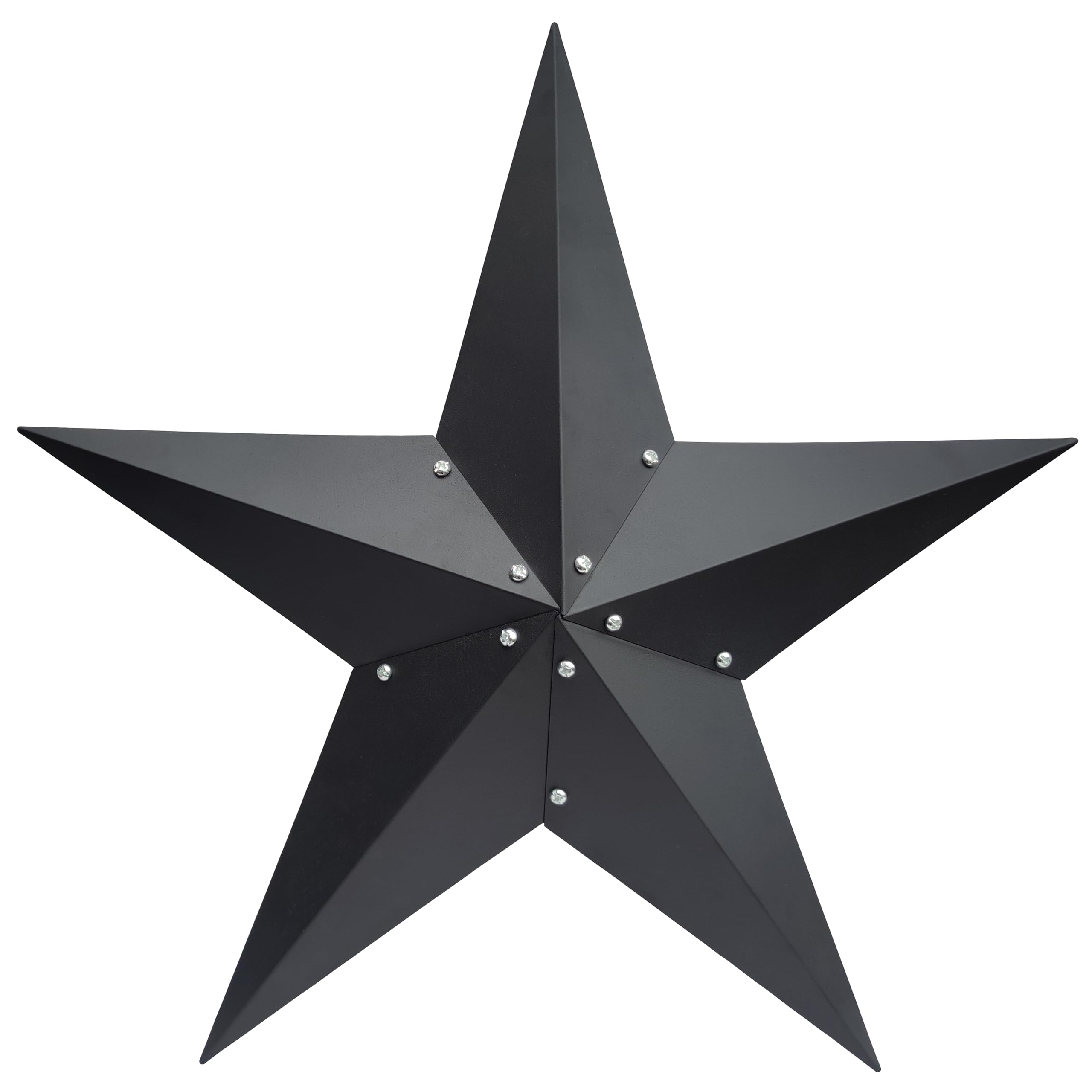 Qobumy 24" Rustic Metal Large Barn Star Wall Decor- Handmade Black Barn Stars Indoor or Outdoor Decoration,Star for Outside Texas Stars Art Vintage Western Country Home Farmhouse Wall art Décor.