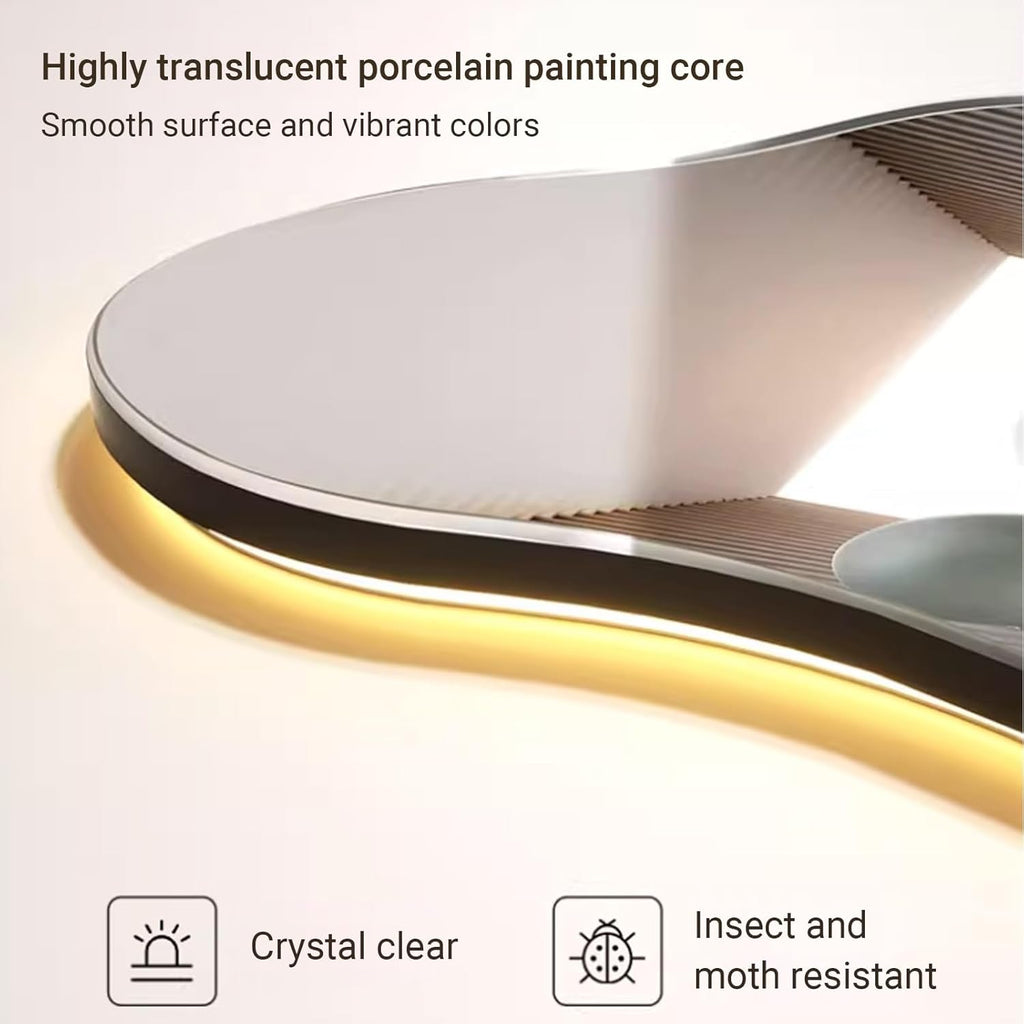 3D Wall Art Clock Decor with LED Light,Plug-in Power Illuminated Mountain Landscape Wall Decorative,Fake Tree Moon,Acrylic Crystal Porcelain Craft for Living Room(D,35 * 100CM/13.8 * 39.7IN)
