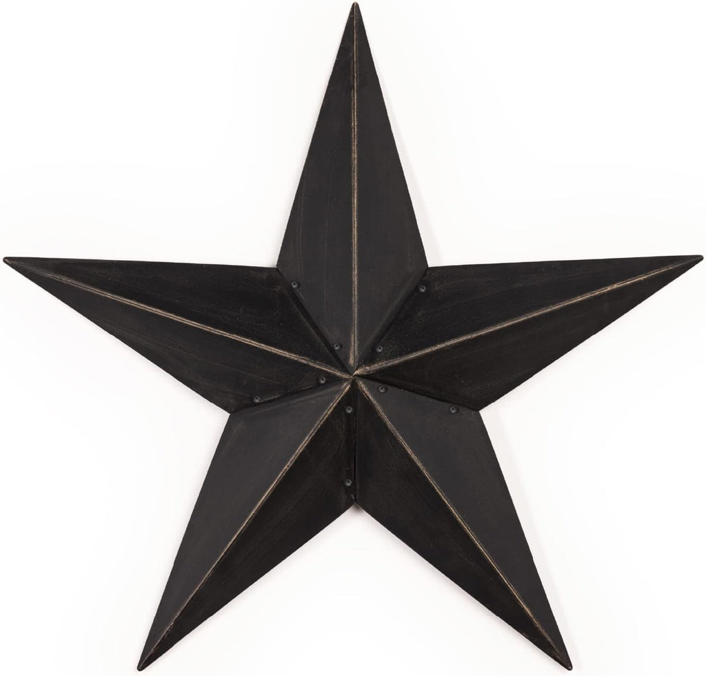 The Hearthside Collection CWI Gifts Metal Barn Star - 36 inch Galvanized Hanging Star - Farmhouse Wall Decor - Black