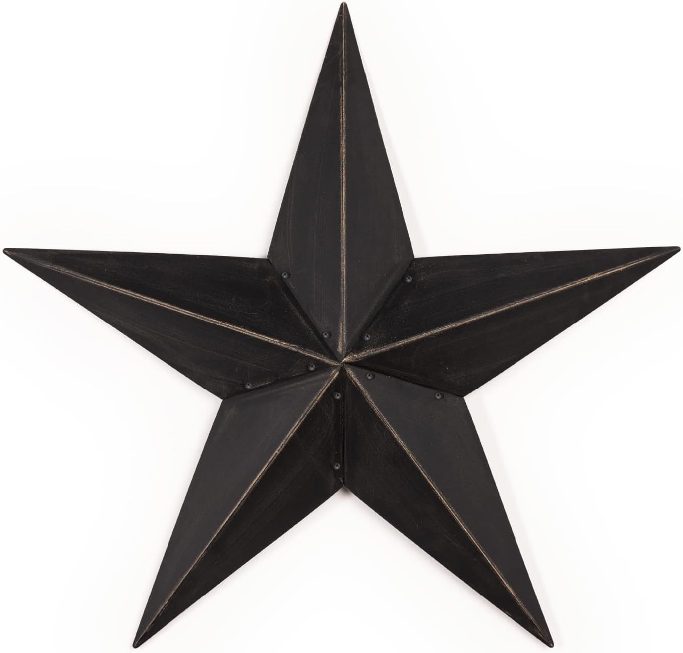 The Hearthside Collection CWI Gifts Metal Barn Star - 36 inch Galvanized Hanging Star - Farmhouse Wall Decor - Black