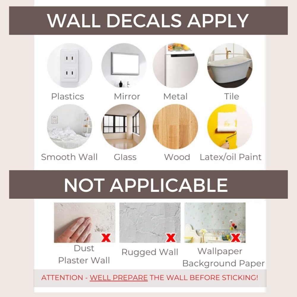 Wonder Space Jumbo Peony Watercolor Wall Decals - Large Size Peonies Flowers Leaves Room Wall Stickers - Scandinavian Design - Beige/White - Matte Opaque Version