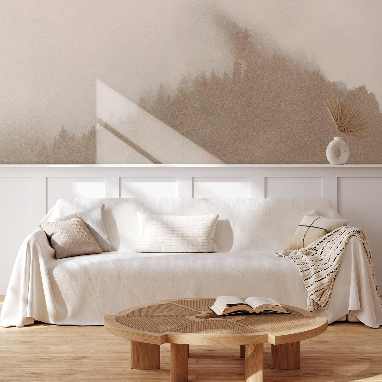 MUDECOR Wall Mural Vintage Countryside Village Illustrations Removable Self-Adhesive Wallpaper Wall Decoration for Bedroom Living Room - 48"x72"