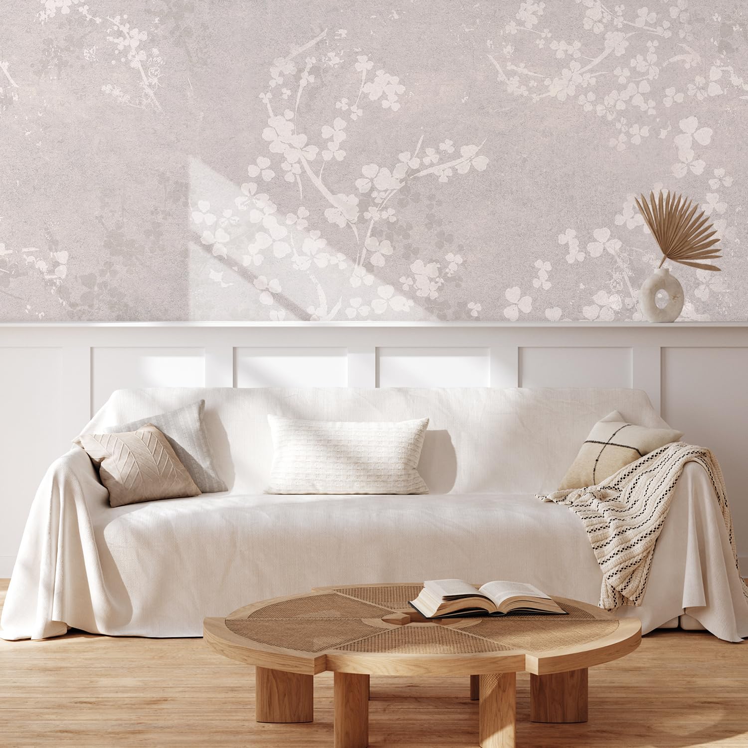 MUDECOR Wall Mural Vintage Countryside Village Illustrations Removable Self-Adhesive Wallpaper Wall Decoration for Bedroom Living Room - 48"x72"