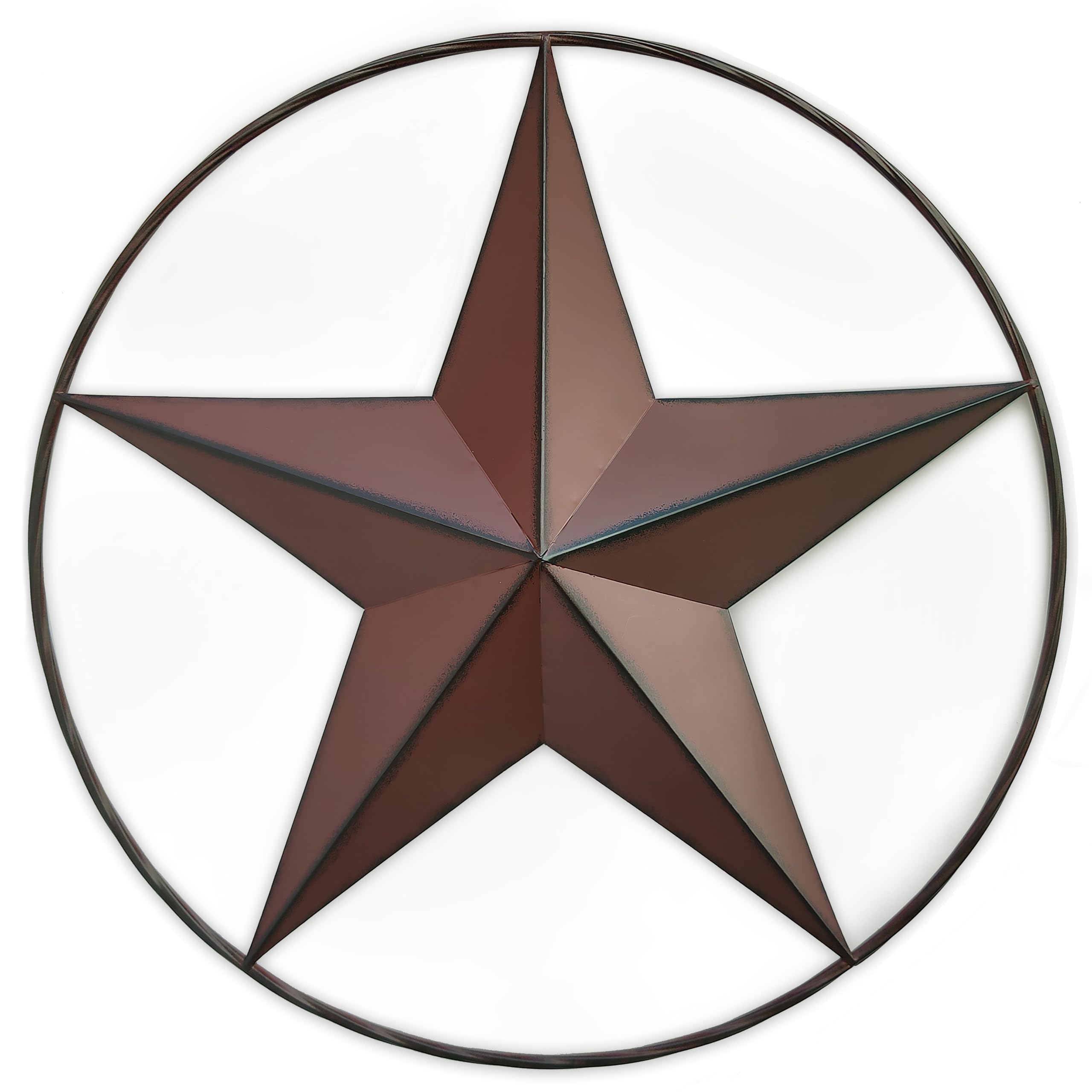 JoyEvy 36" Large Barn Star-Red Black Barn Stars Outdoor Decoration-Metal Star for Outside Texas Stars Art Rustic Vintage Western Country Home Farmhouse Primitive House Decor- Primitive Wall Décor