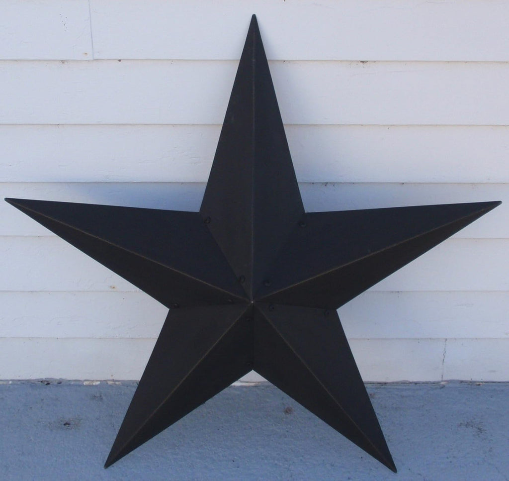 CWI Gifts Metal Barn Star - 48 inch Galvanized Hanging Star - Farmhouse Wall Decor - Black