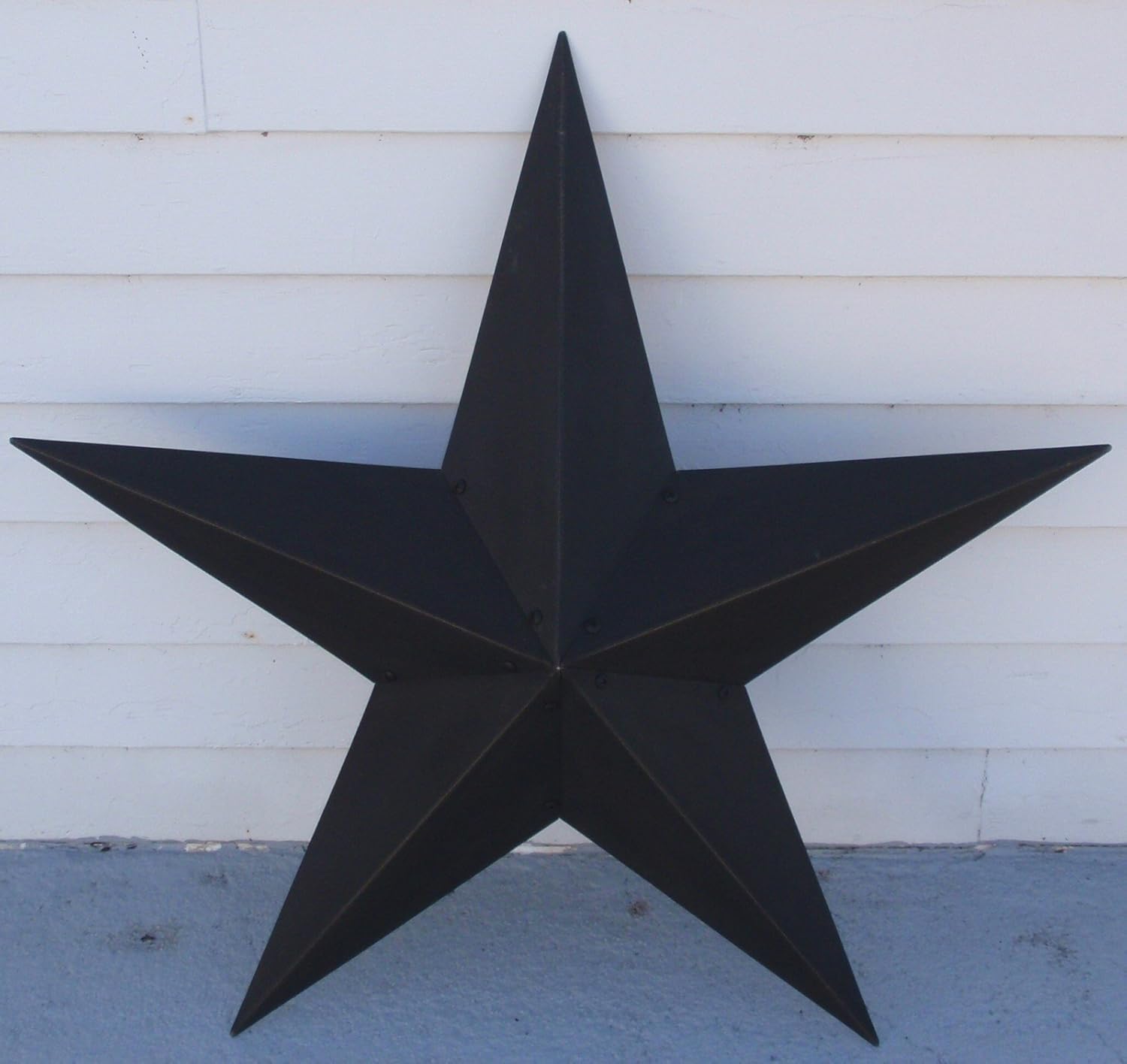 CWI Gifts Metal Barn Star - 48 inch Galvanized Hanging Star - Farmhouse Wall Decor - Black