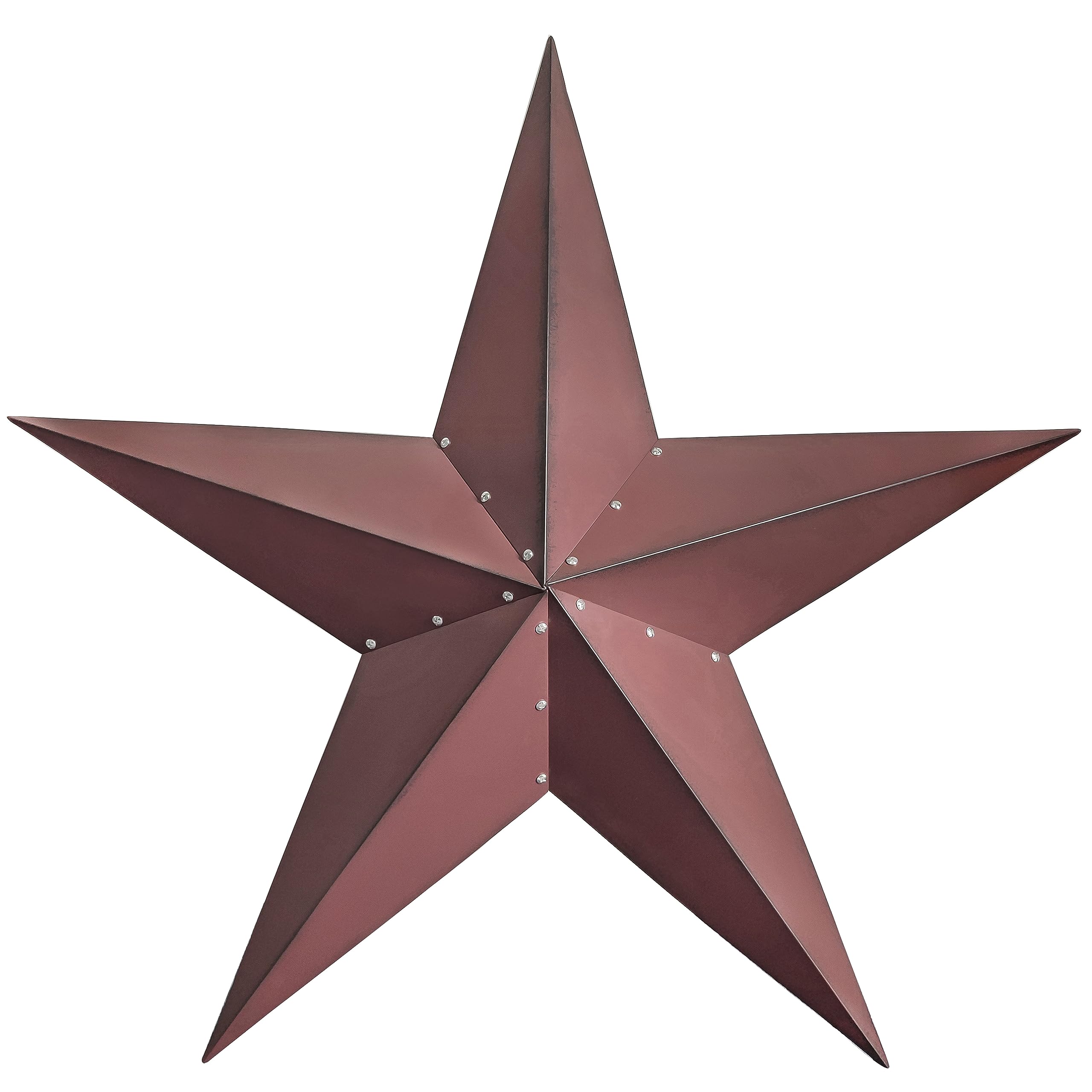 Qobumy 24" Rustic Metal Large Barn Star Wall Decor- Handmade Black Barn Stars Indoor or Outdoor Decoration,Star for Outside Texas Stars Art Vintage Western Country Home Farmhouse Wall art Décor.