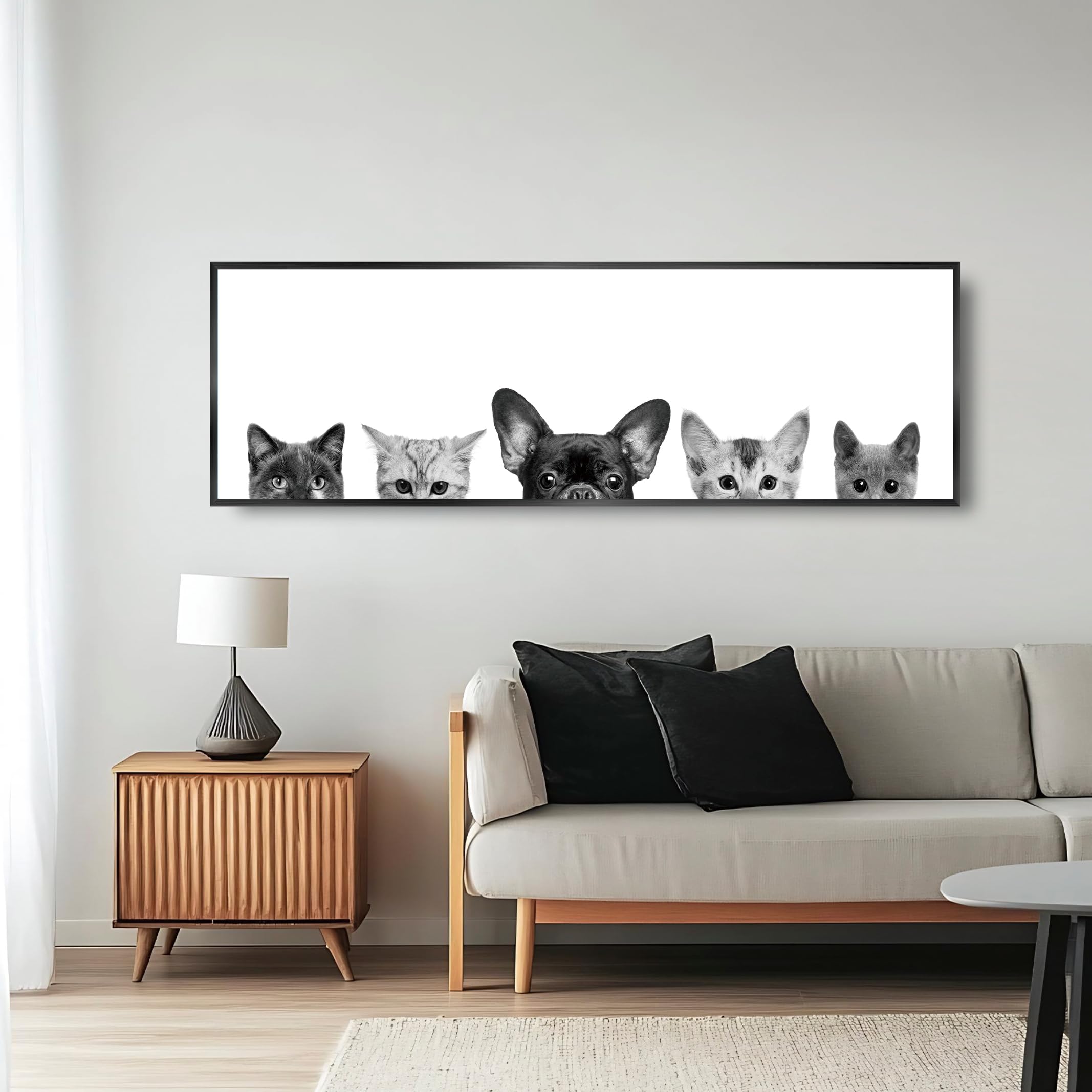 Extra Large Wall Art for Living Room Above Couch Bedroom Office, Gray White Modern Abstract Luxury Framed Crystal Porcelain Wall Decor, Waterproof Easy Clean Artwork for Home Hotel Restaurant 29x58 Inch