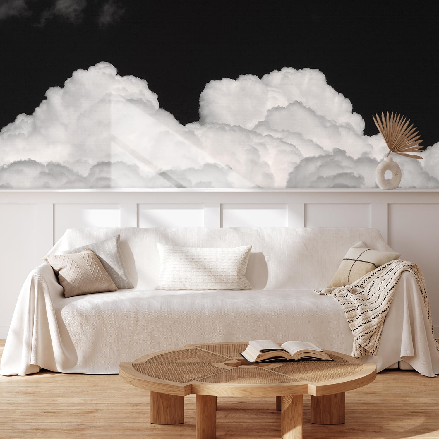 MUDECOR Wall Mural Vintage Countryside Village Illustrations Removable Self-Adhesive Wallpaper Wall Decoration for Bedroom Living Room - 48"x72"