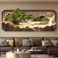 35.4×15.2in Chinese Landscape 3D LED Crystal Porcelain Wall Art