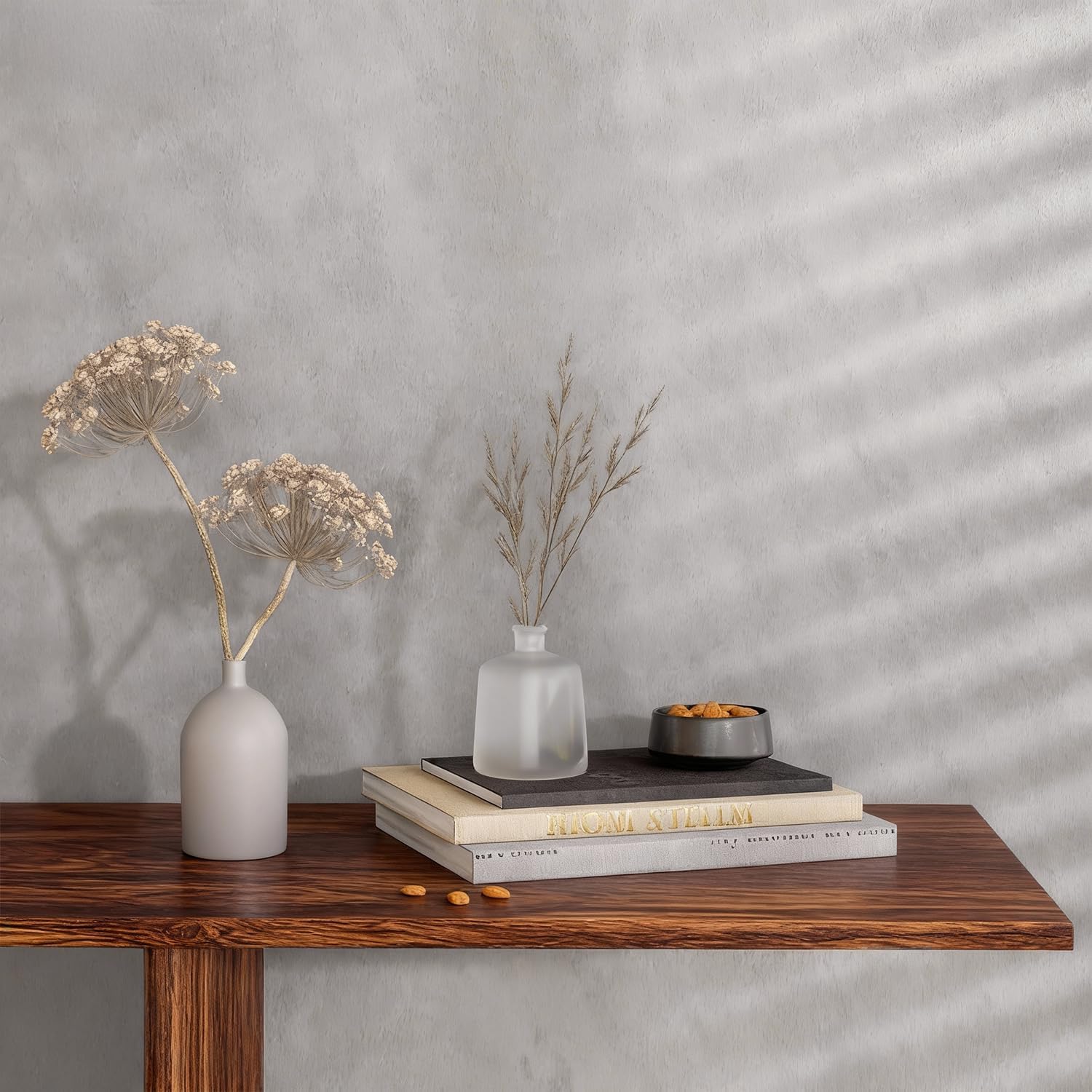 Grey-White Limewash Wallpaper Peel and Stick 16'' x 590'' Silver Cement Concrete Self-Adhesive Contact Paper Light Grey Matte Waterproof Limestone Textured PVC Removable Vinyl for Bedroom Kitchen Gym