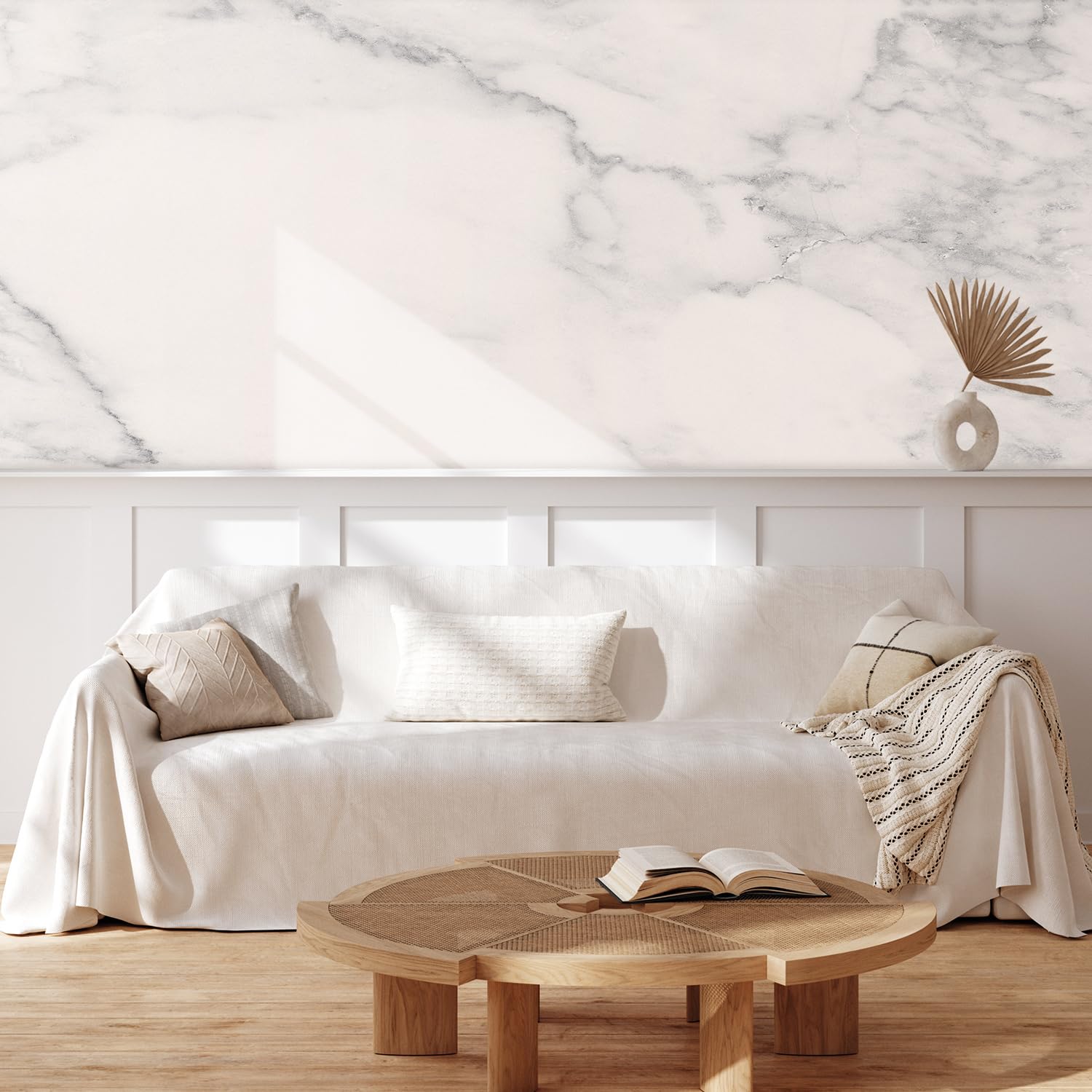 MUDECOR Wall Mural Vintage Countryside Village Illustrations Removable Self-Adhesive Wallpaper Wall Decoration for Bedroom Living Room - 48"x72"