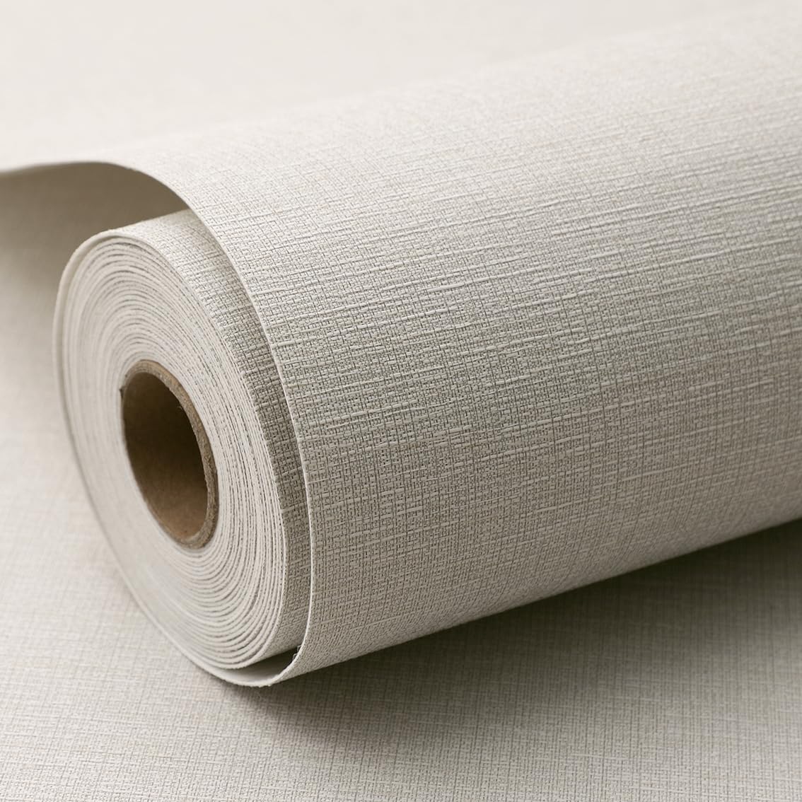 Light Brown Woven Fabric Peel and Stick Wallpaper Subtle Linen Texture Grasscloth Washable Thick Self-Adhesive Contact Paper Removable (16.5"x236.2") S83