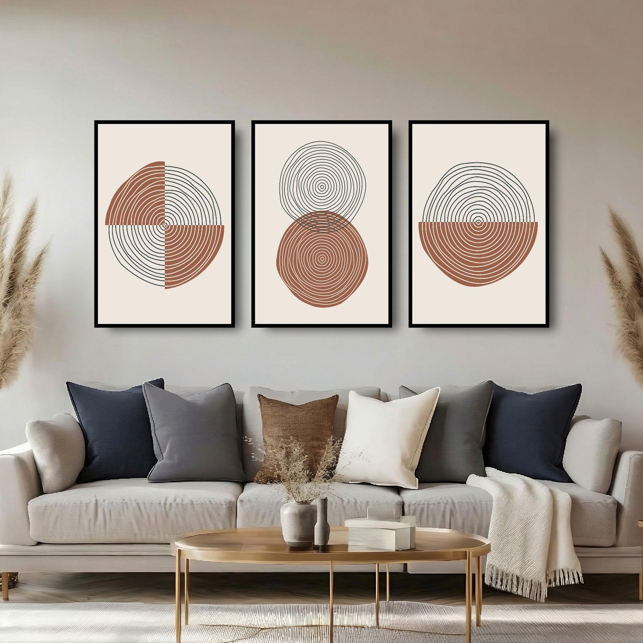 Abstract Wall Art 3 Piece Wall Art for Living Room Large Framed Wall Art Modern Paintings Crystal Porcelain Wall Pictures Luxury Artwork for Bedroom Home Office Dining Room Hallway