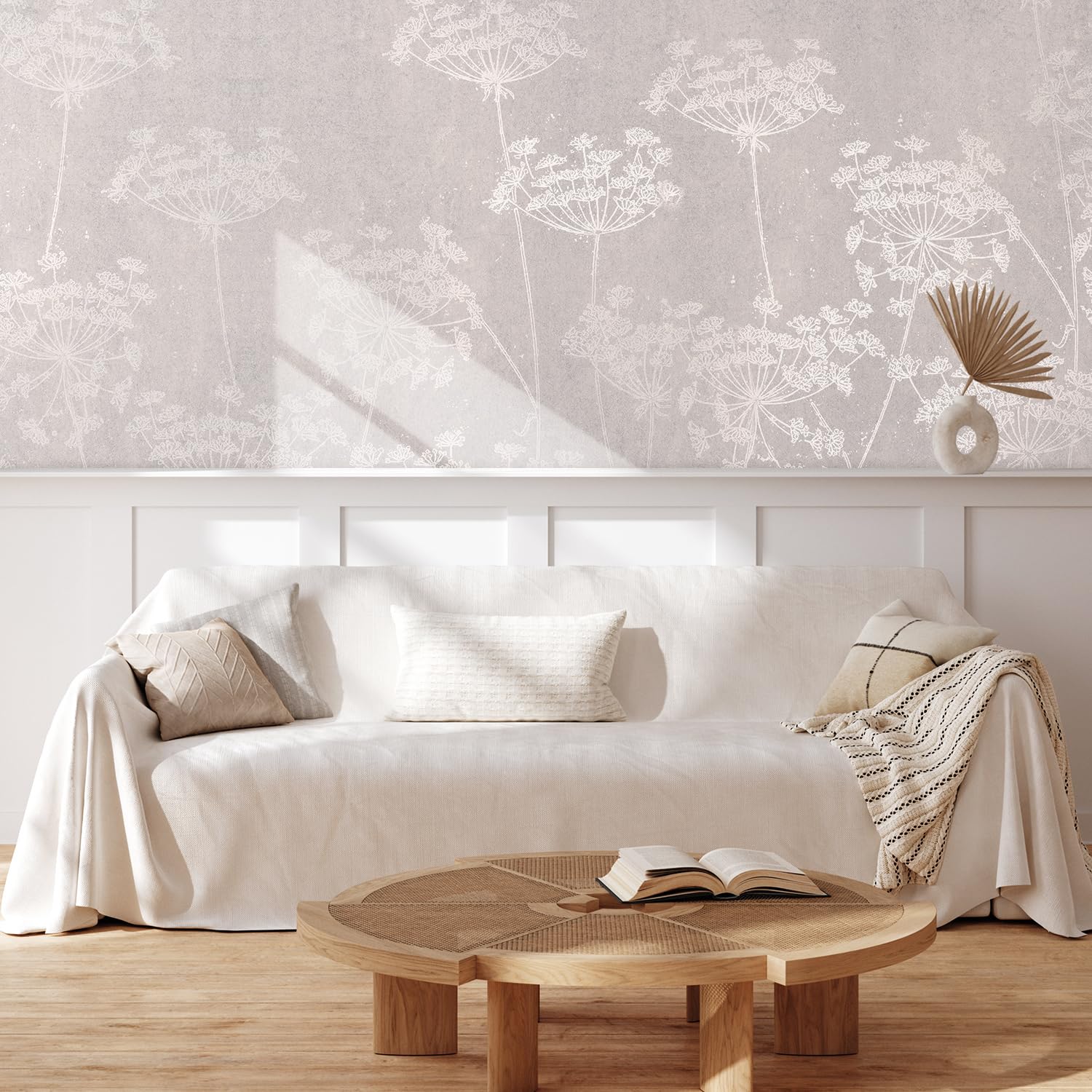 MUDECOR Wall Mural Vintage Countryside Village Illustrations Removable Self-Adhesive Wallpaper Wall Decoration for Bedroom Living Room - 48"x72"
