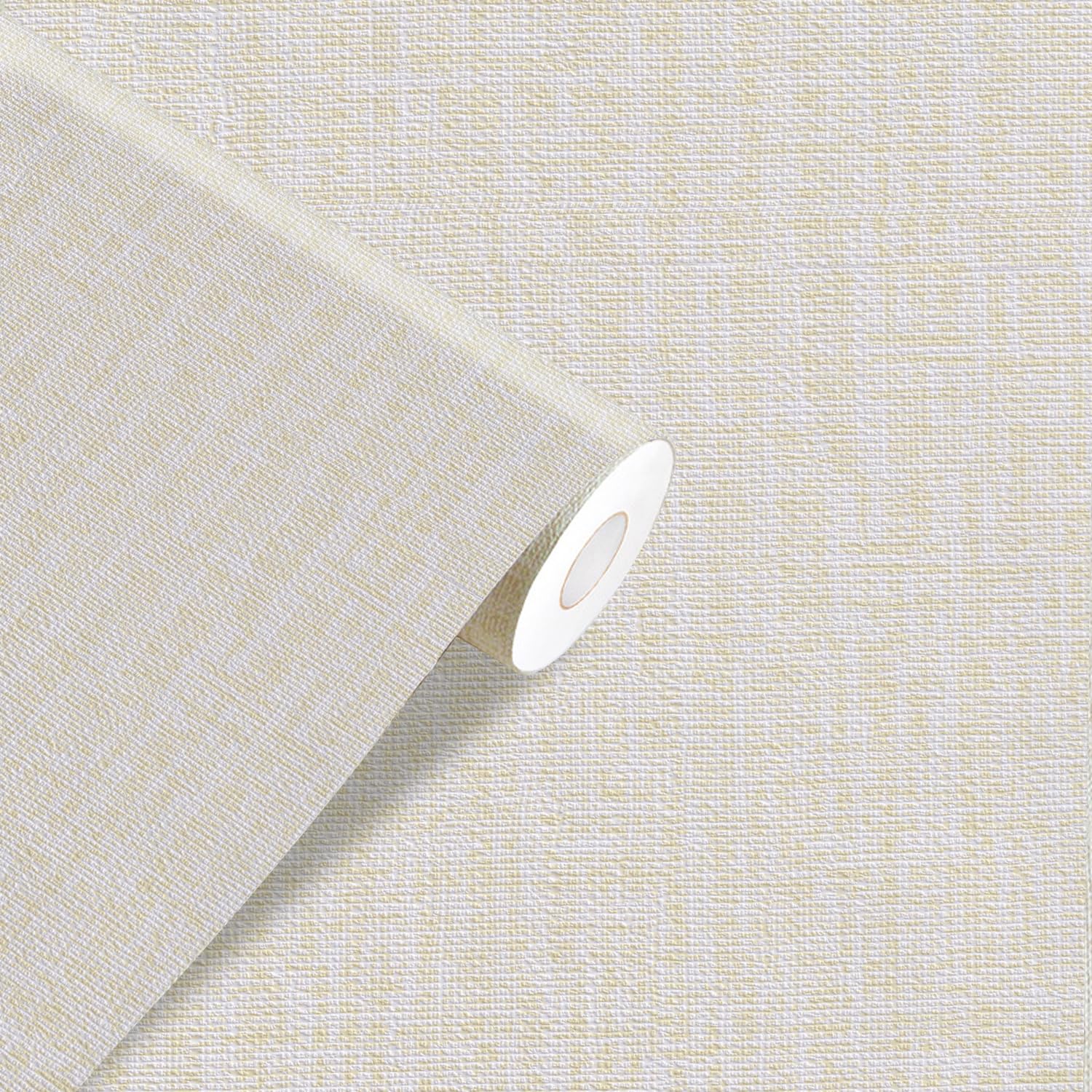 Yancorp 24"x394"/32.8' Textured Fabric Peel and Stick Wallpaper - Faux Grasscloth, Self-Adhesive, Linen, Removable for Cabinets - Khaki