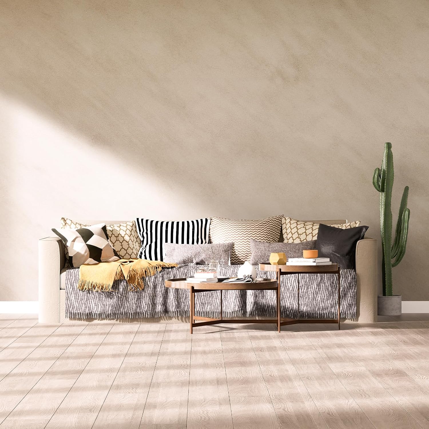 Bumoo Beige Limewash Peel and Stick Wallpaper 16" x 354"Concrete Cream and Ivory Contact Paper Self Adhesive Waterproof Matte Granite Wall Covering Vinyl Removable for Living Room Kitchen Bathroom Gym