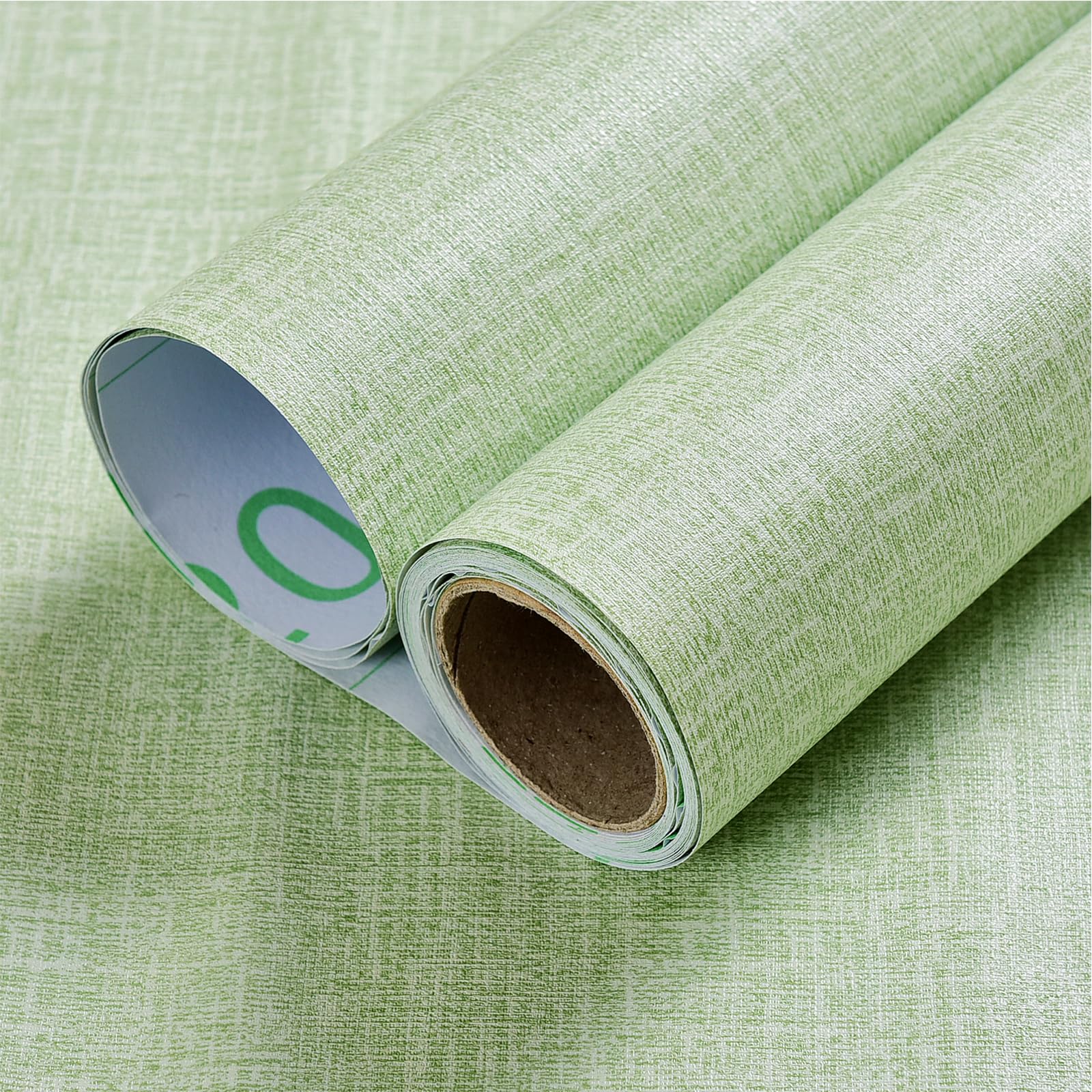 Yancorp 24"x394"/32.8' Textured Fabric Peel and Stick Wallpaper - Faux Grasscloth, Self-Adhesive, Linen, Removable for Cabinets - Khaki