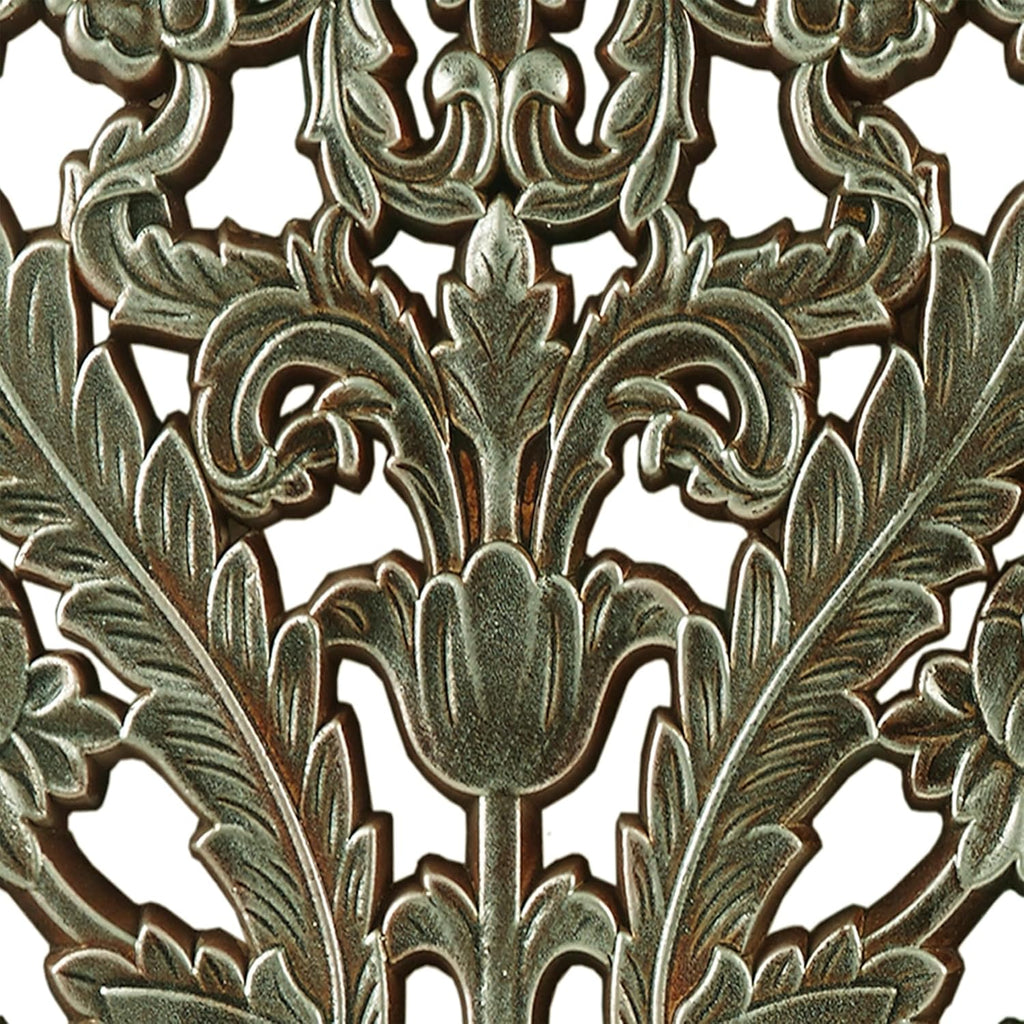Madison Park Carved Wood Wall Art 2 Piece, Floral Wooden Carving Wall Decor, Blue Wall Art Living Room Bedroom, Copper Embellished Boho, Ready to Hang, 15.75"W x 31.5"L, Patina Blue