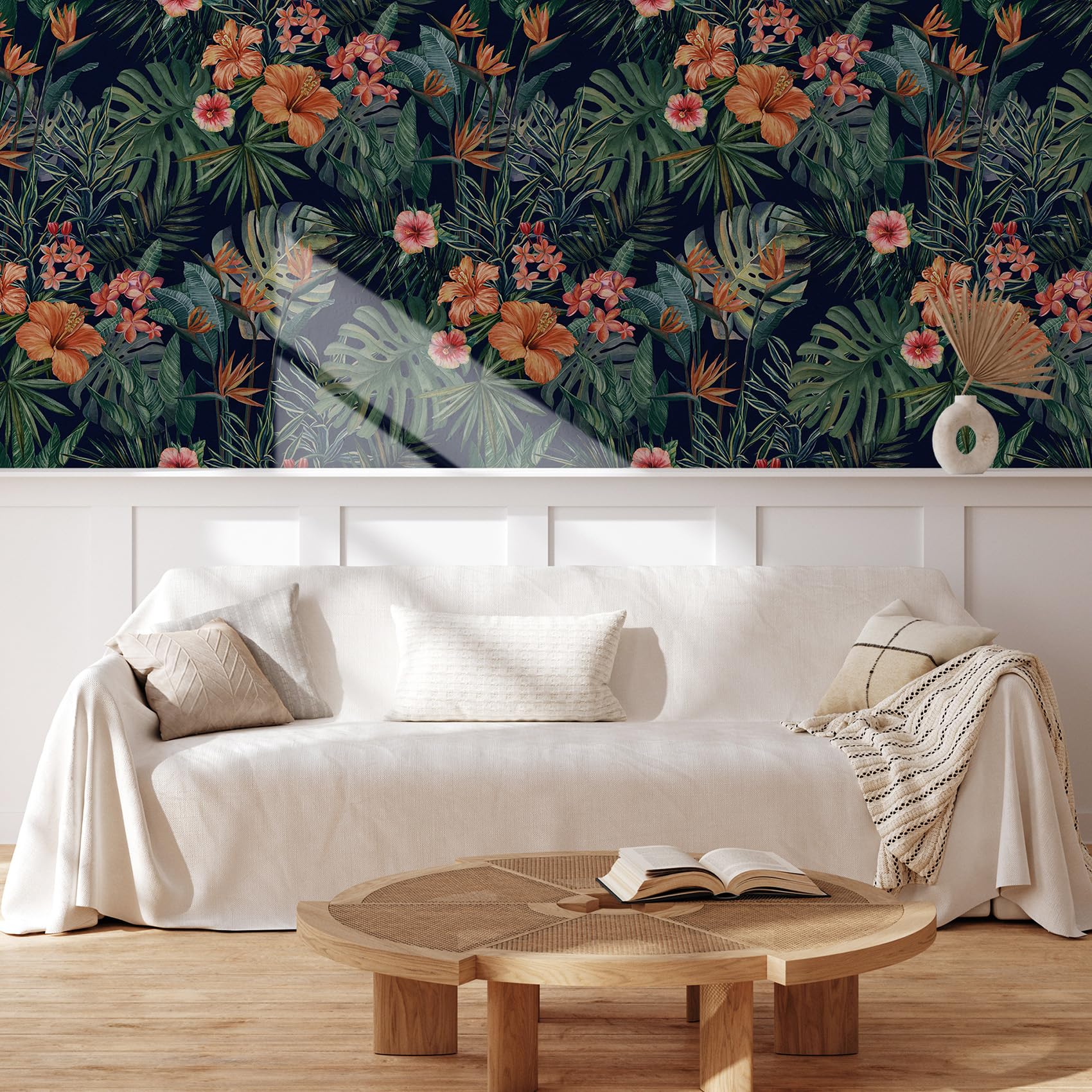 MUDECOR Wall Mural Vintage Countryside Village Illustrations Removable Self-Adhesive Wallpaper Wall Decoration for Bedroom Living Room - 48"x72"