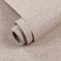 15.75"x787.4" Brown Grasscloth Wallpaper Peel and Stick Removable Textured Wall Paper Self Adhesive Contact Paper Faux Linen Cabinets Drawers Bookshelves Thickened Waterproof Shelf Vinyl Roll