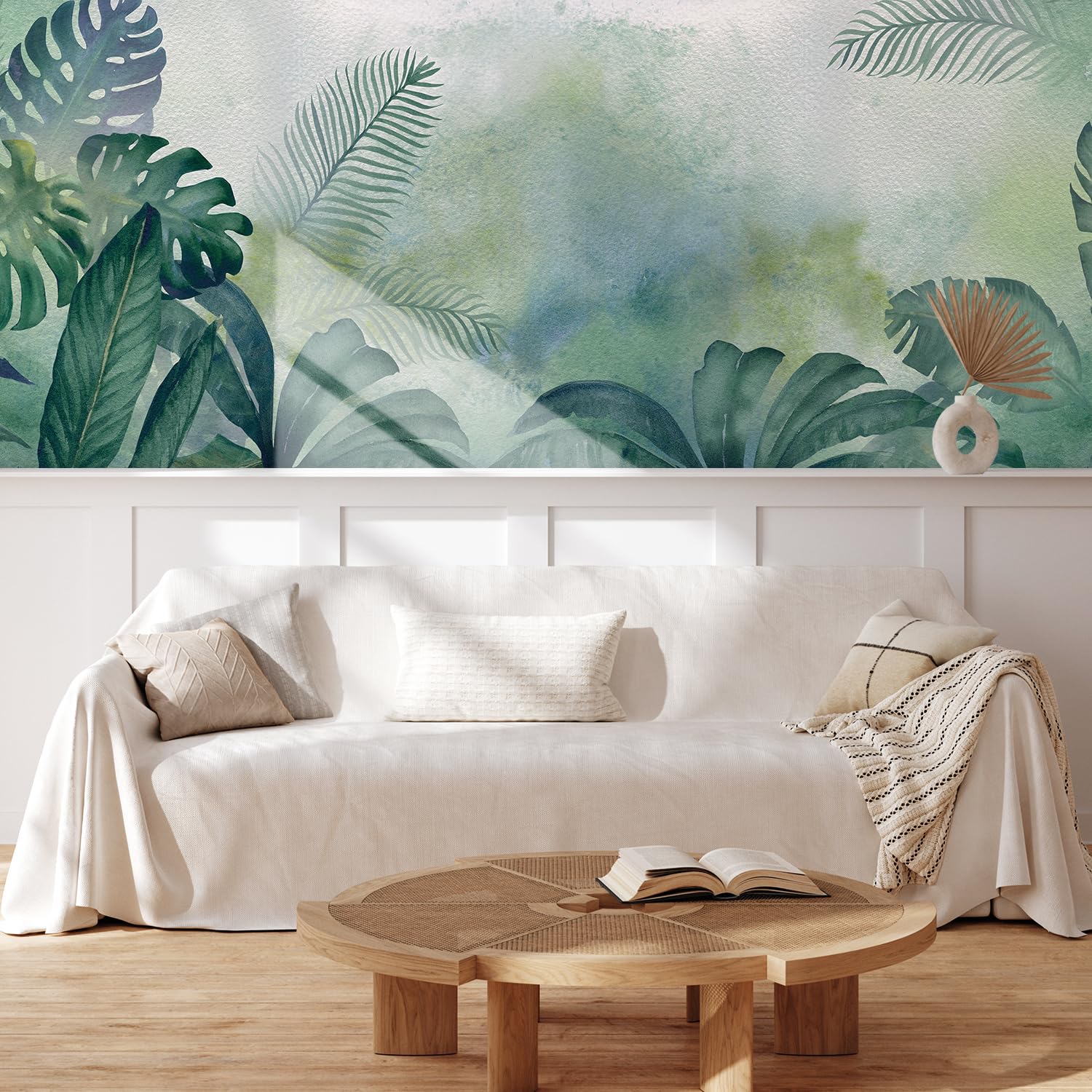 MUDECOR Wall Mural Vintage Countryside Village Illustrations Removable Self-Adhesive Wallpaper Wall Decoration for Bedroom Living Room - 48"x72"
