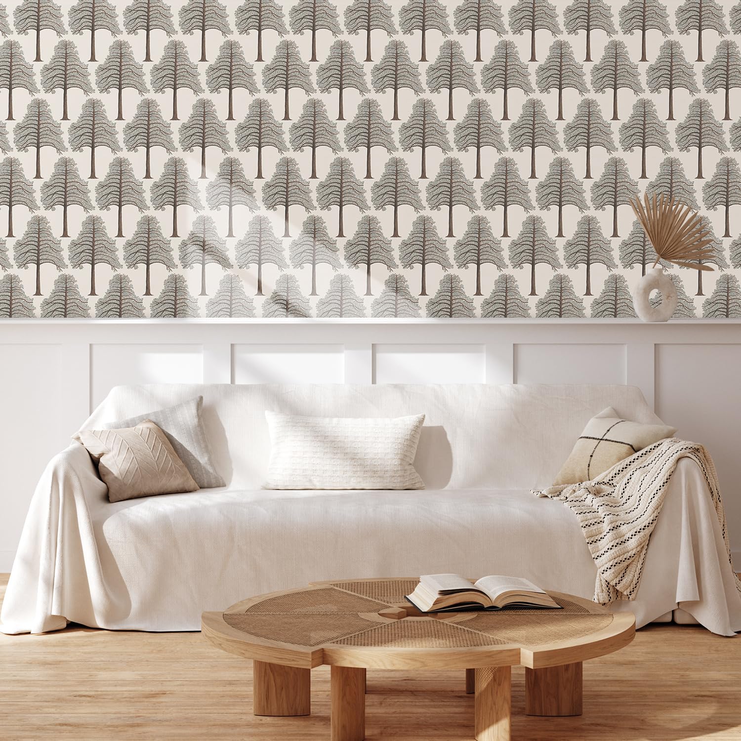 MUDECOR Wall Mural Vintage Countryside Village Illustrations Removable Self-Adhesive Wallpaper Wall Decoration for Bedroom Living Room - 48"x72"