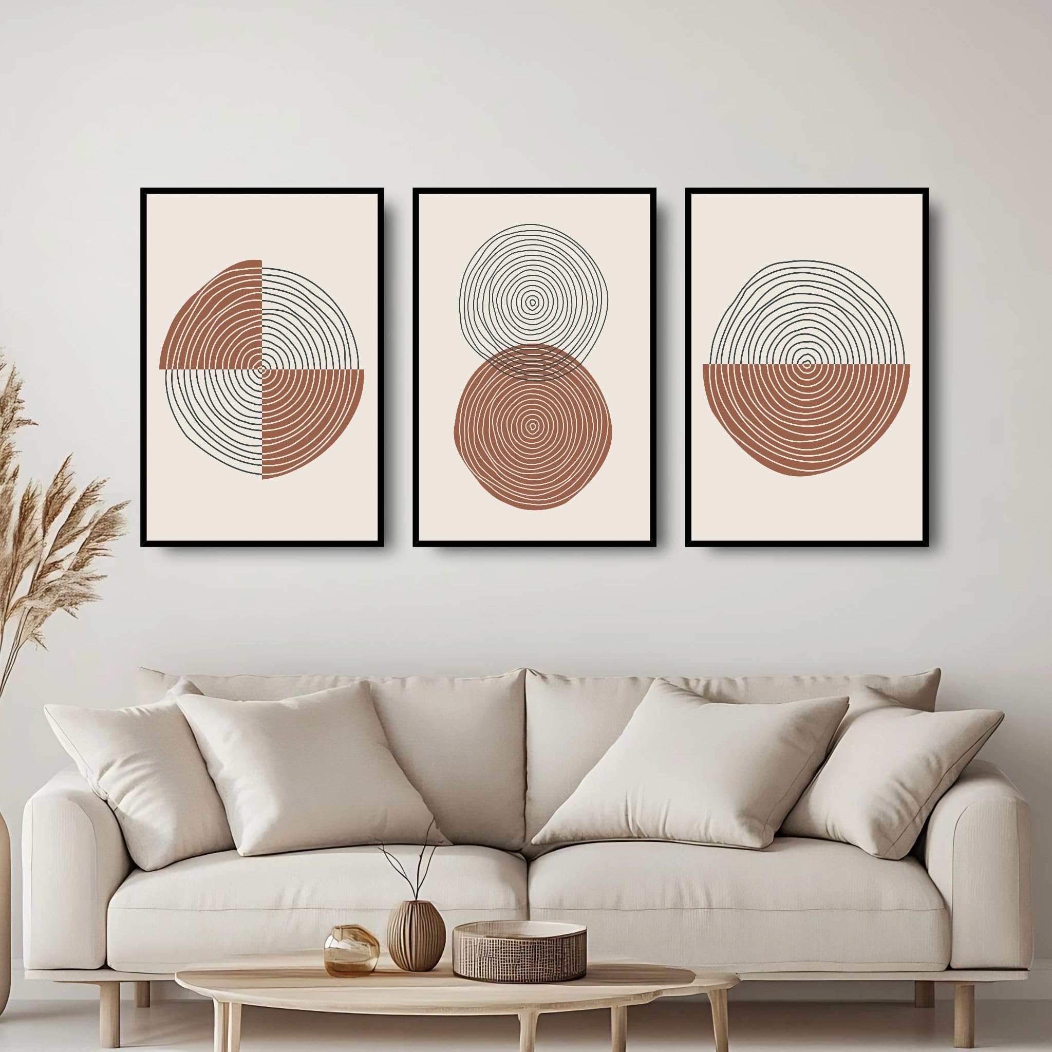 Abstract Wall Art 3 Piece Wall Art for Living Room Large Framed Wall Art Modern Paintings Crystal Porcelain Wall Pictures Luxury Artwork for Bedroom Home Office Dining Room Hallway