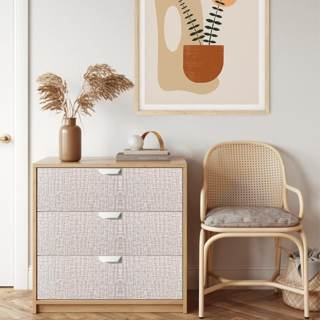 Yancorp 24"x394"/32.8' Textured Fabric Peel and Stick Wallpaper - Faux Grasscloth, Self-Adhesive, Linen, Removable for Cabinets - Khaki