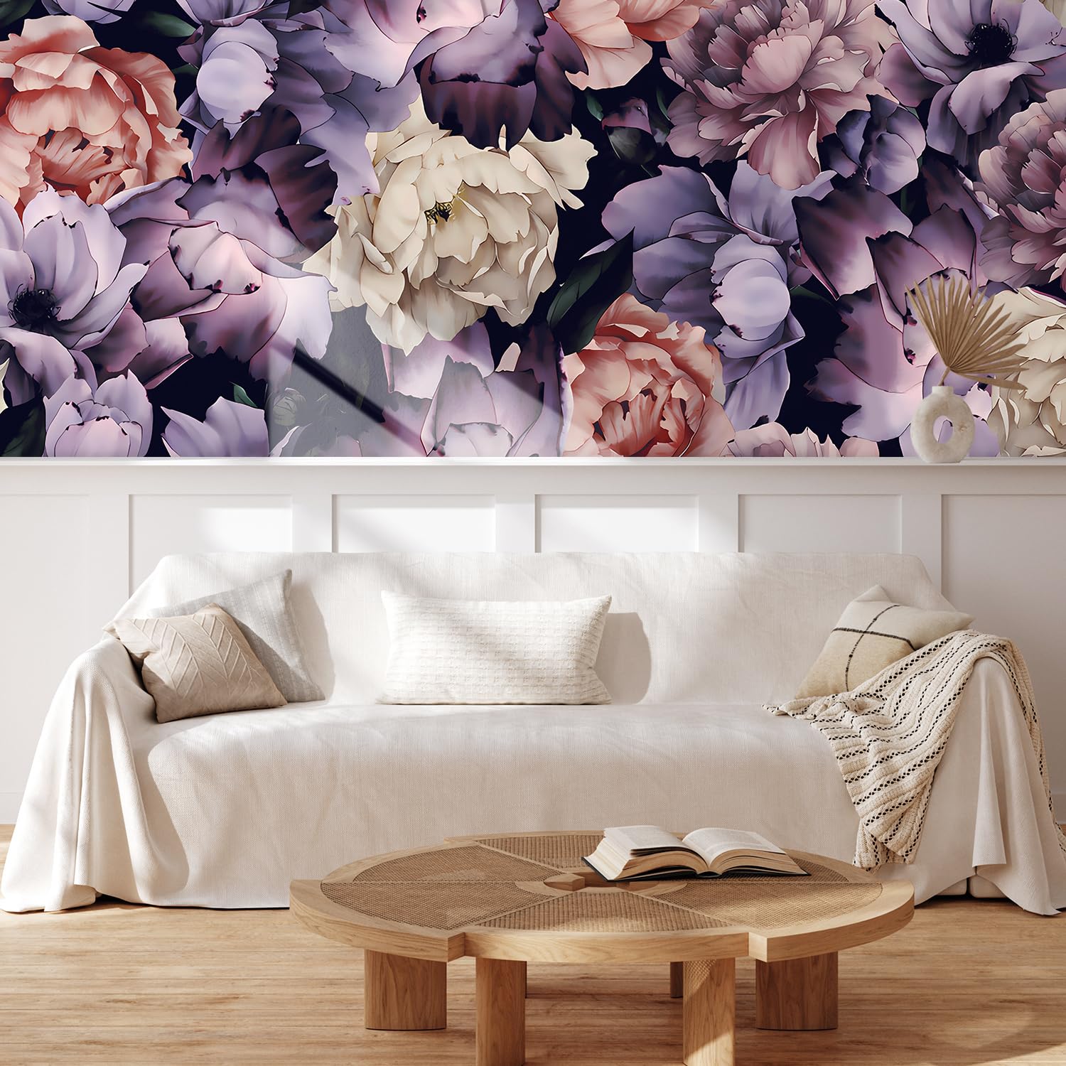 MUDECOR Wall Mural Vintage Countryside Village Illustrations Removable Self-Adhesive Wallpaper Wall Decoration for Bedroom Living Room - 48"x72"