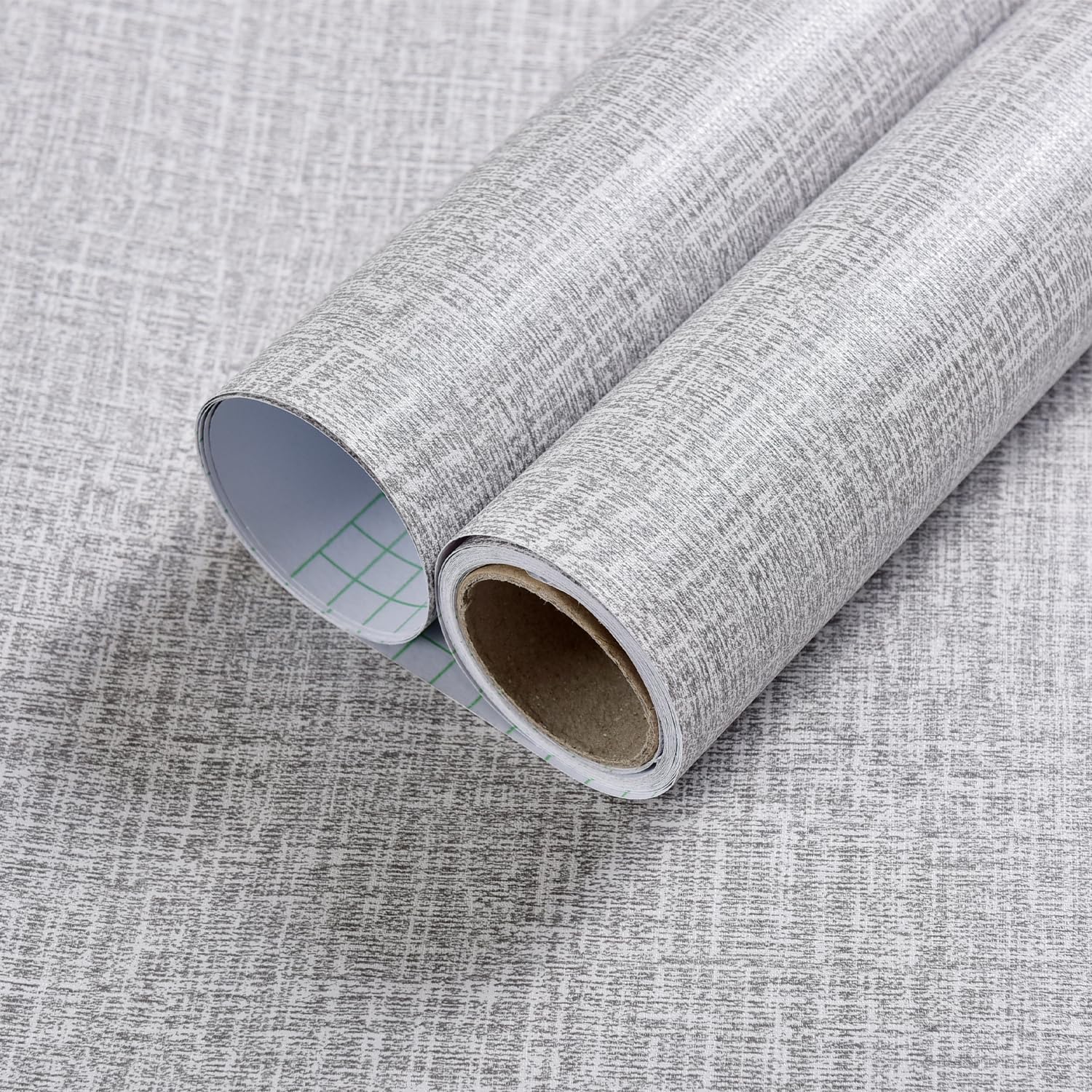 Yancorp 24"x394"/32.8' Textured Fabric Peel and Stick Wallpaper - Faux Grasscloth, Self-Adhesive, Linen, Removable for Cabinets - Khaki