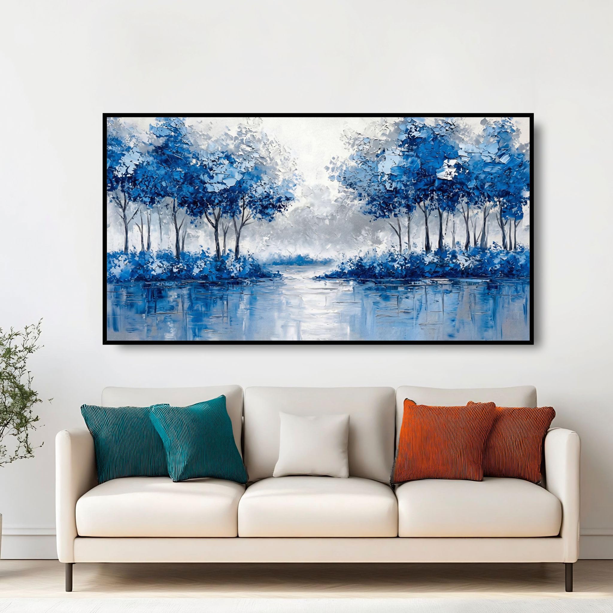 Extra Large Wall Art for Living Room Above Couch Bedroom Office, Gray White Modern Abstract Luxury Framed Crystal Porcelain Wall Decor, Waterproof Easy Clean Artwork for Home Hotel Restaurant 29x58 Inch