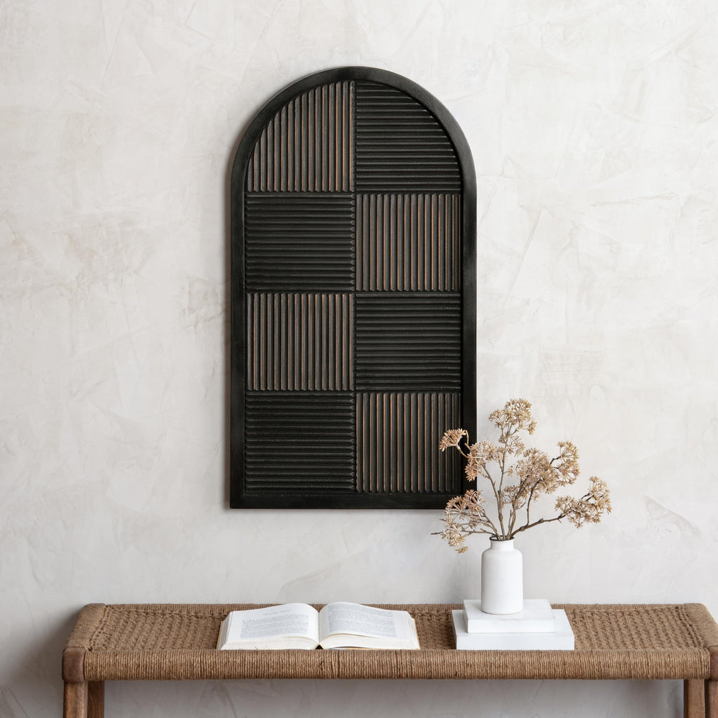 Embossed Wood Wall Medallion Decor for Home Office Living Space