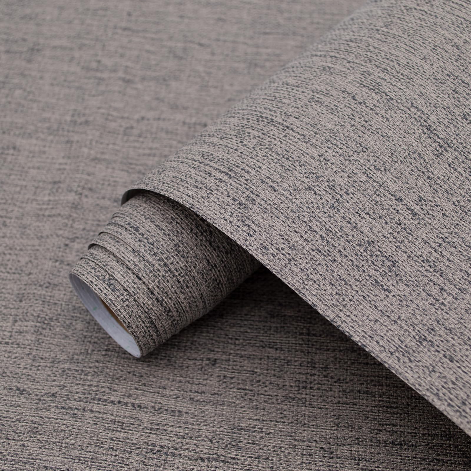 Yancorp 24"x394"/32.8' Textured Fabric Peel and Stick Wallpaper - Faux Grasscloth, Self-Adhesive, Linen, Removable for Cabinets - Khaki