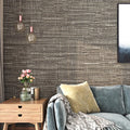 Textured Woven Grass Cloth Self-Adhesive Contact Paper for Kitchen Bathroom