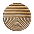 Musanpou Hand-carved Wood Wall Decor featuring Artistic Round Design for Farmhouse and Country-style Interiors | Wall Art Decoration | 11.8 inches x 11.8 inches (Natural)