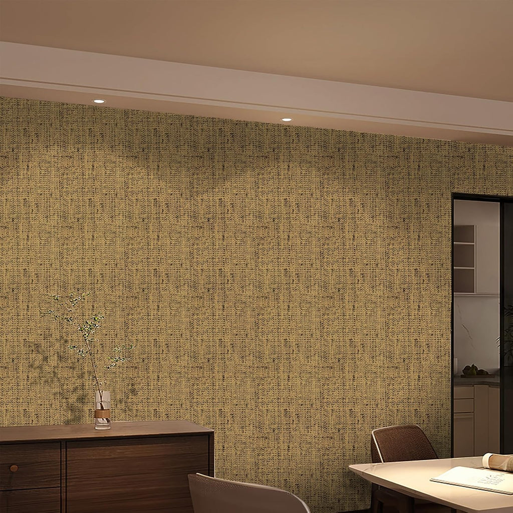 15.75"x787.4" Brown Grasscloth Wallpaper Peel and Stick Removable Textured Wall Paper Self Adhesive Contact Paper Faux Linen Cabinets Drawers Bookshelves Thickened Waterproof Shelf Vinyl Roll