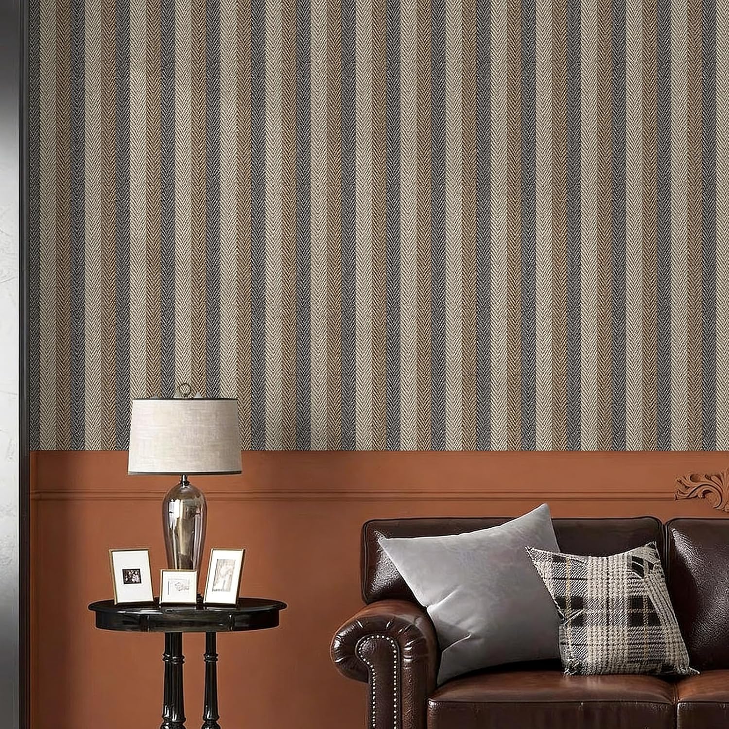 Self-Adhesive Grasscloth Look Fabric Contact Paper for Bathroom Bedroom