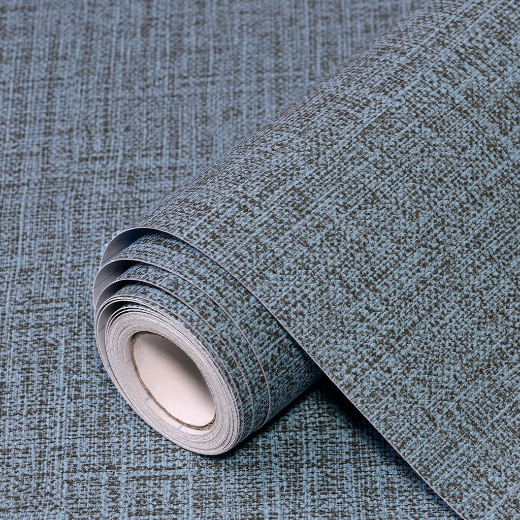Beige Grasscloth Peel and Stick Wallpaper 17.3"x480" Faux Linen Textured Contact Paper Removable Self Adhesive Vinyl Wallpaper for Bedroom Bathroom Kitchen Cabinets